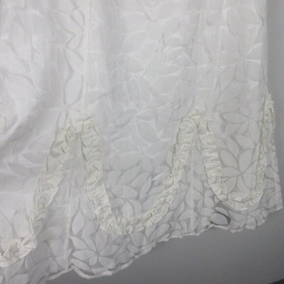 Vintage Lisa Rene 2 Piece Set Blouse Skirt Midi Tulle Sheer Lined Wedding 1X 488 - Picture 8 of 14